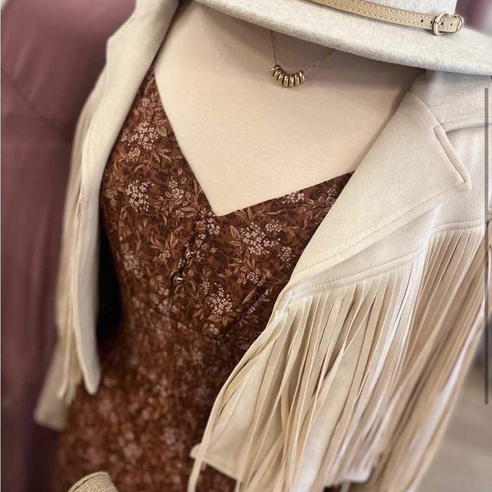 Fringed Cream Jacket